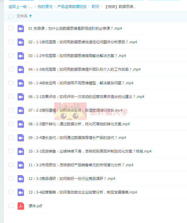职问《数据思维业务实战课》课程视频下载百度云网盘提取 职问 第3张