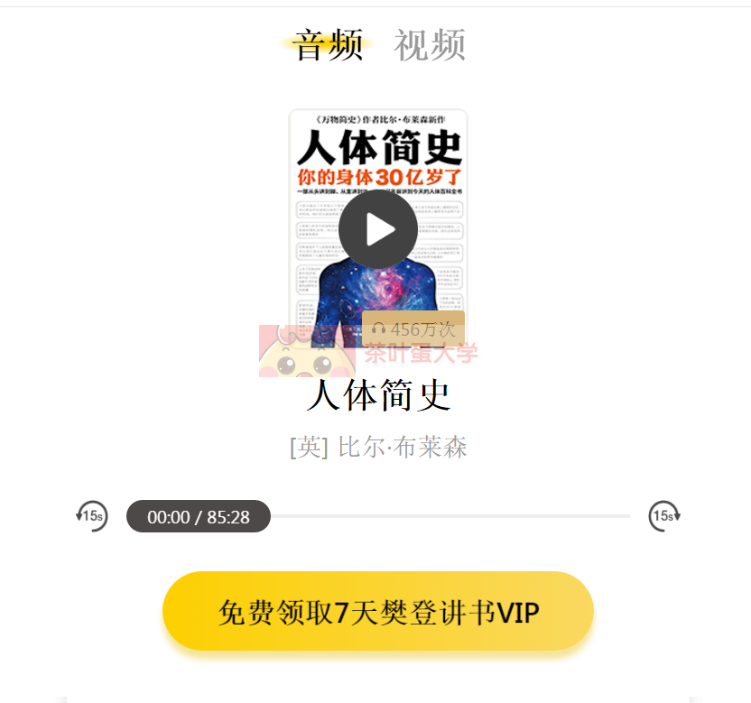 樊登读书会《人体简史》课程音频百度网盘下载 樊登读书 第1张